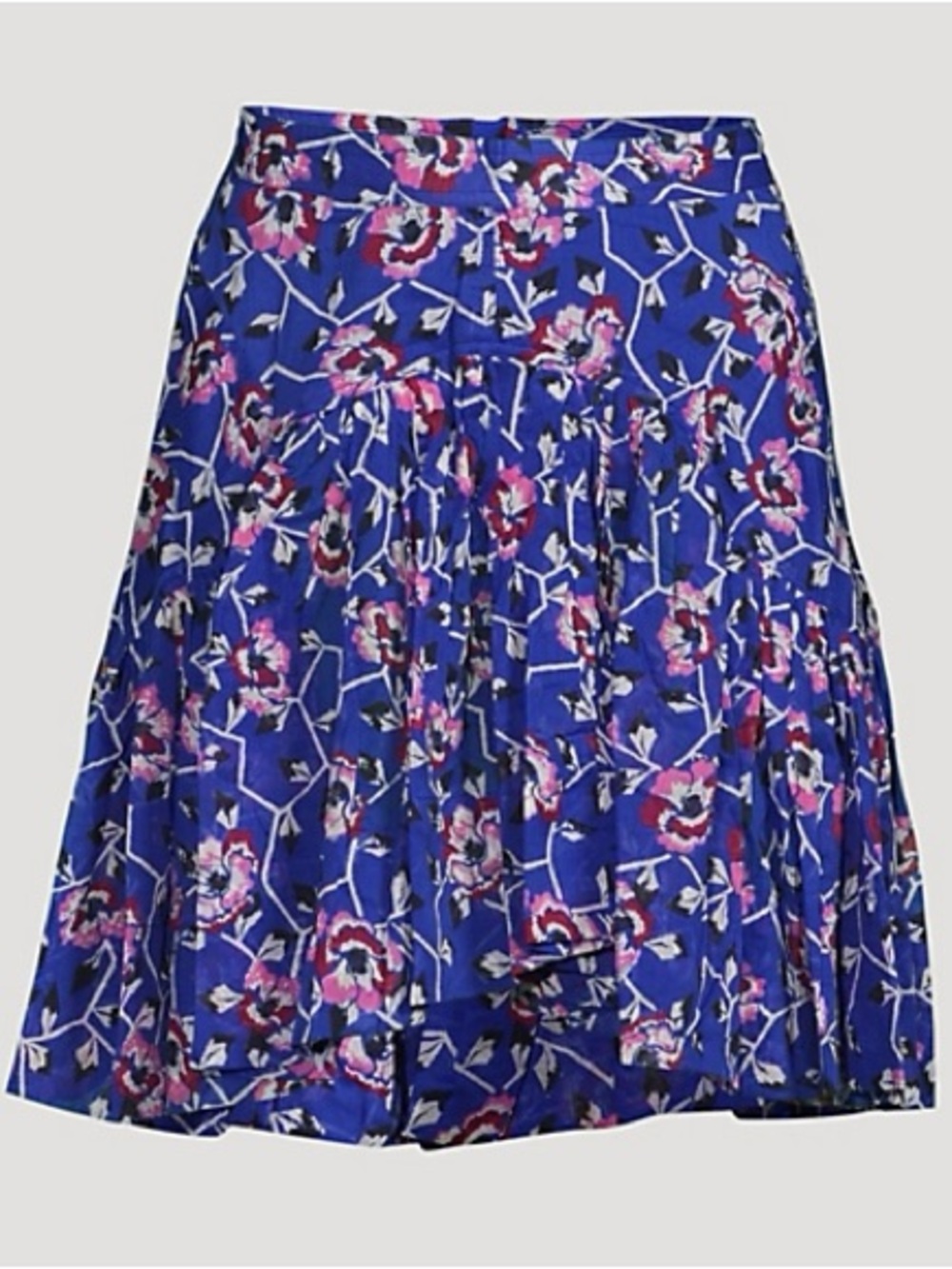 Isabel Marant Étoile Saureena Blue Floral Ruffle Mini Skirt EU 34 XS 100% Cotton